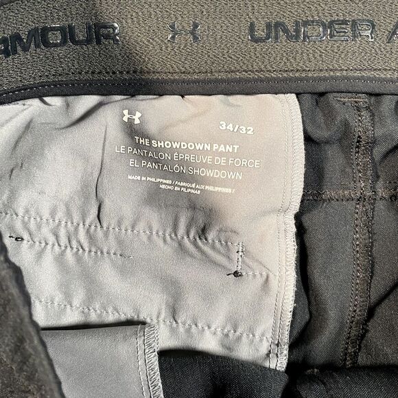 Under Armour The Showdown Pants Mens 34x32 Straight Leg Golf Gear Black - Picture 4 of 12